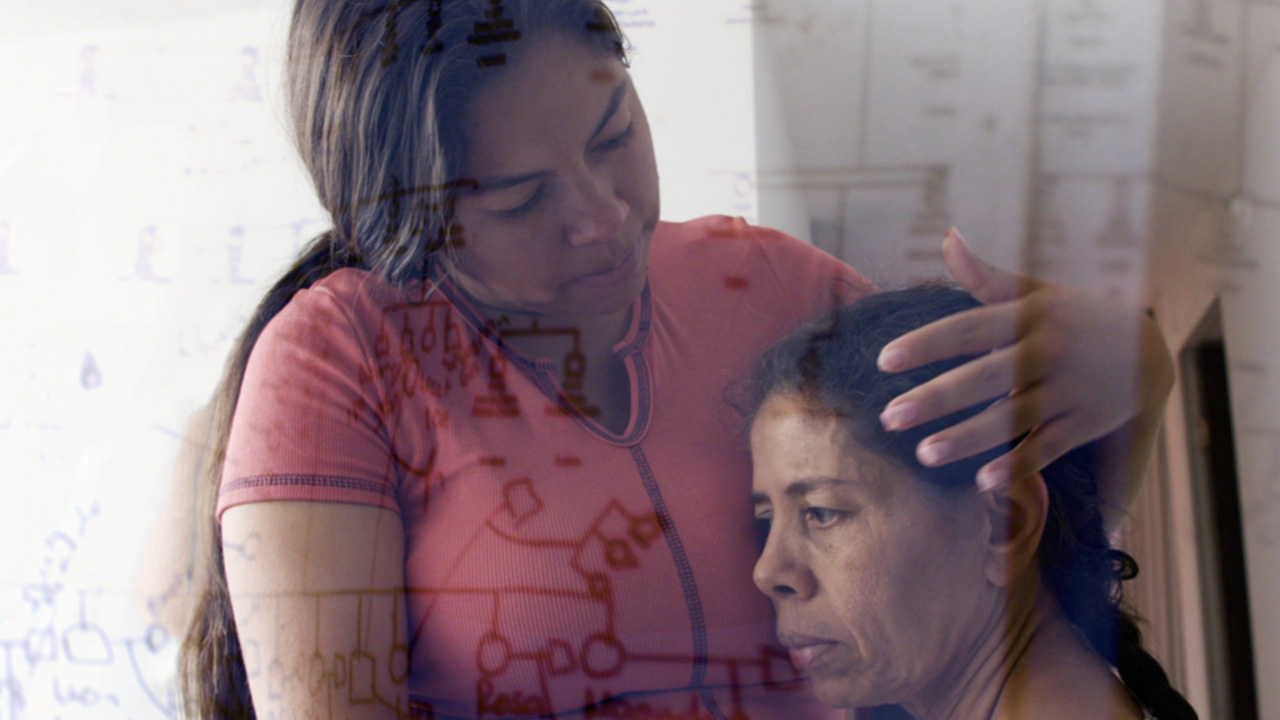 two women embracing